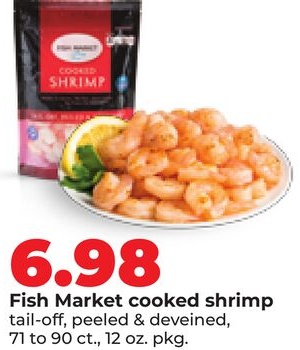Fish Market cooked shrimp