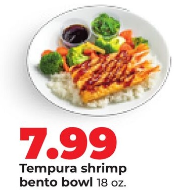 Tempura shrimp bento bowl