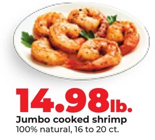 Jumbo cooked shrimp