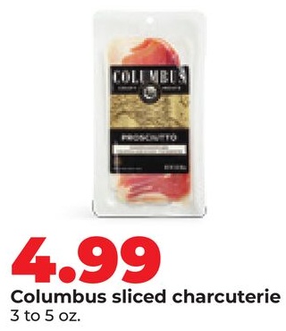 Columbus sliced charcuterie