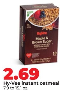 Hy-Vee instant oatmeal