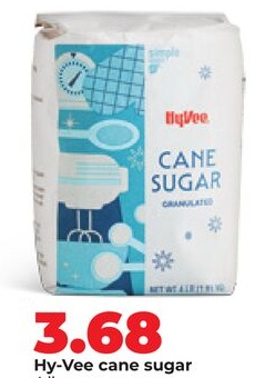 Hy-Vee cane sugar