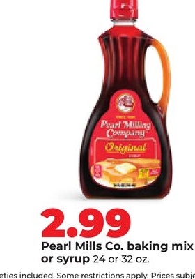 Pearl Mills Co. baking mix or syrup