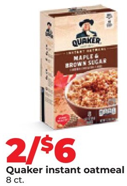 Quaker instant oatmeal