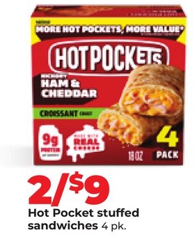 Hot Pocket stuffed sandwiches