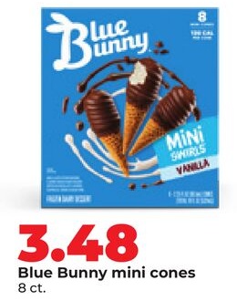 Blue Bunny mini cones