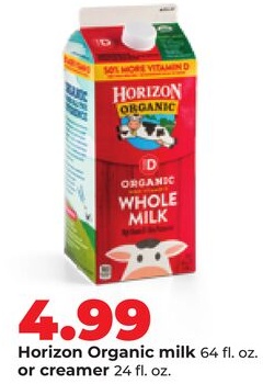 Horizon Organic milk 64 fl. oz. or creamer 24 fl. oz.