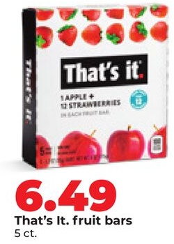 That's it. fruit bars