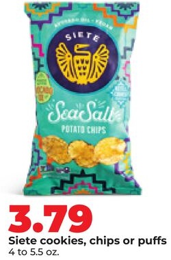 Siete cookies, chips or puffs