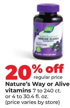 Nature's Way or Alive vitamins