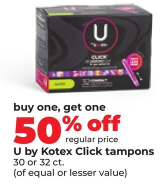 U by Kotex Click tampons
