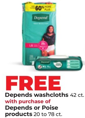 Depends or Poise products