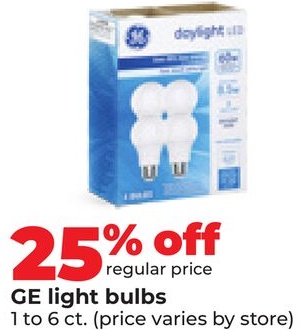 GE light bulbs