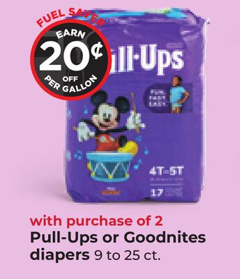 Pull-Ups or Goodnites diapers