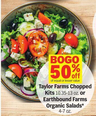 Taylor Farms Chopped Kits or Earthbound Farms Organic Salads