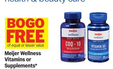 Meijer Wellness Vitamins or Supplements*