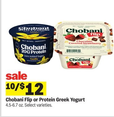 Chobani Flip or Protein Greek Yogurt