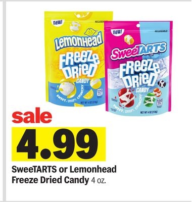 SweeTARTS or Lemonhead Freeze Dried Candy