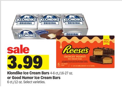 Klondike Ice Cream Bars 4-6 ct./16-27 oz. or Good Humor Ice Cream Bars 6 ct./12 oz.