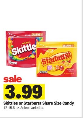 Skittles or Starburst Share Size Candy