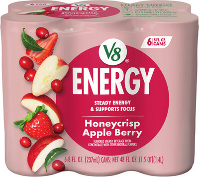 V8 Fusion Plus Energy 6 pk./8 oz. cans, V8 Vegetable Juice 8 pk./5.5 oz. or V8 100% Vegetable Juice 6 pk./11.5 oz.