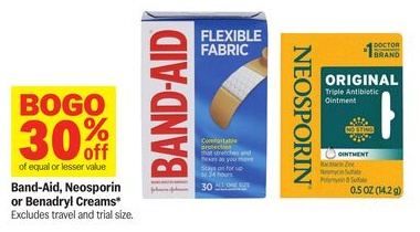 Band-Aid, Neosporin or Benadryl Creams®