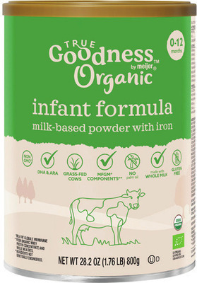 True Goodness Organic Whole Milk Powder Infant Formulas*
