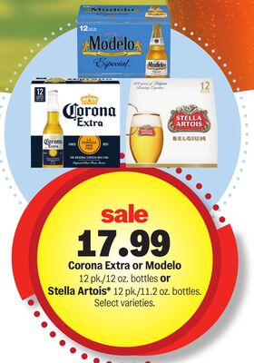 Corona Extra or Modelo Especial 12 pk/12 oz. bottles or Stella Artois* 12 pk./11.2 oz. bottles