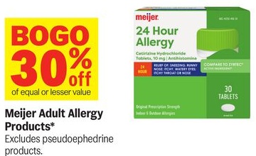 Meijer Adult Allergy Products*
