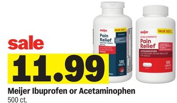 Meijer Ibuprofen or Acetaminophen