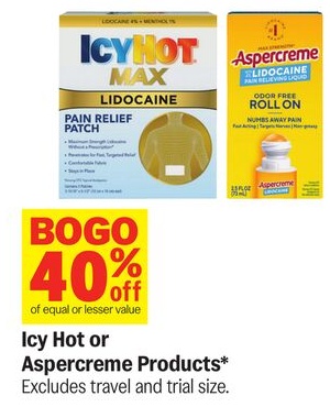 Icy Hot or Aspercreme Products*