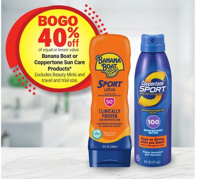 Banana Boat or Coppertone Sun Care Products