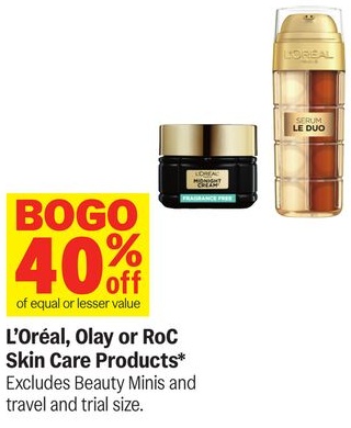 L'Oréal, Olay or RoC Skin Care Products*