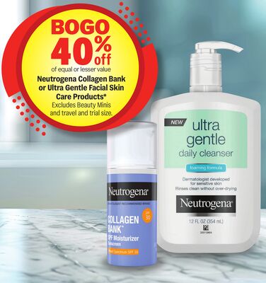 Neutrogena Collagen Bank or Ultra Gentle Facial Skin Care Products*