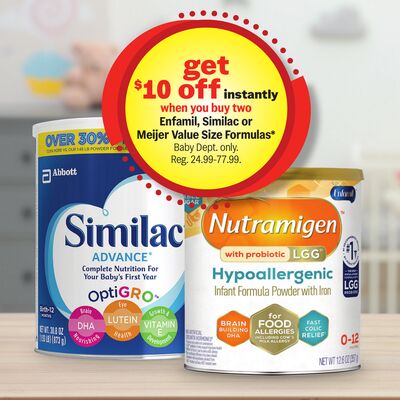 Enfamil, Similac or Meijer Value Size Formulas®