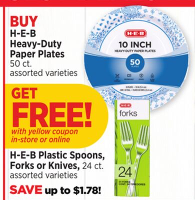 H-E-B Heavy-Duty Paper Plates
