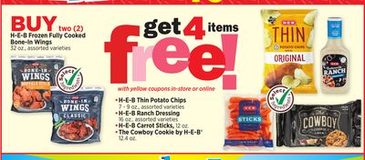 H-E-B Frozen Fully Cooked Bone-In Wings