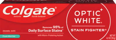 ANY Colgate Optic White 3.2-4.5 oz, Sensitive 6 oz, value pk. paste, 360°, Gum Health manual brush 1-4 ct. or Optic White mouthwash 473mL.