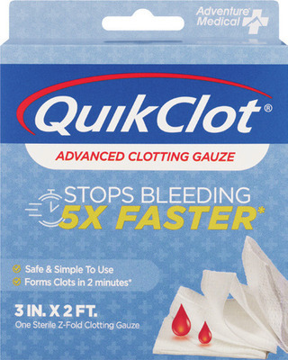 After Bite or QuickClot advanced clotting gauze