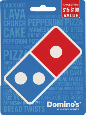 Domino's, Massage Envy, Aéropostale, Hardee's or Spa & Wellness gift cards.