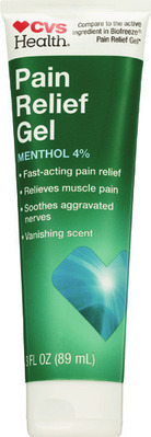 CVS Brand external pain relief (excludes supports and braces).