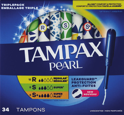 ANY Tampon, Always Radiant, Infinity, Pure Cotton pads, ZZZ period underwear or liners