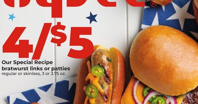 Our Special Recipe bratwurst links or patties