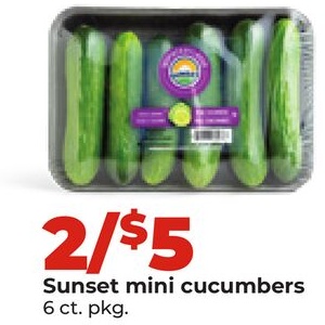 Sunset mini cucumbers