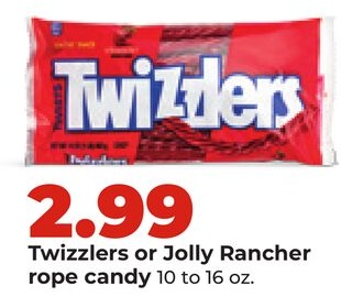 Twizzlers or Jolly Rancher rope candy