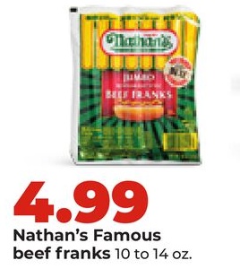 Nathan's Famous beef franks
