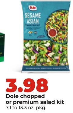 Dole chopped or premium salad kit
