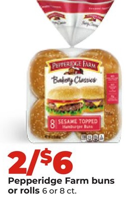 Pepperidge Farm buns or rolls