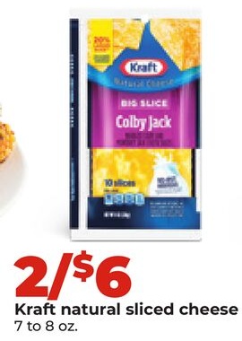 Kraft natural sliced cheese