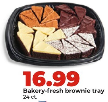 Bakery-fresh brownie tray